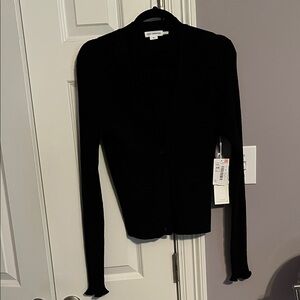 Good American Black Women's Fitted Cardigan